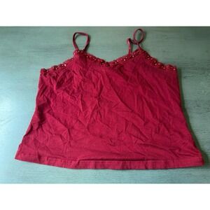 red MERONA cami tank top shirt plus size 1X